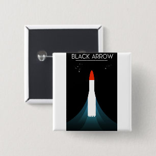 British Black Arrow Rocket Space Art Button
