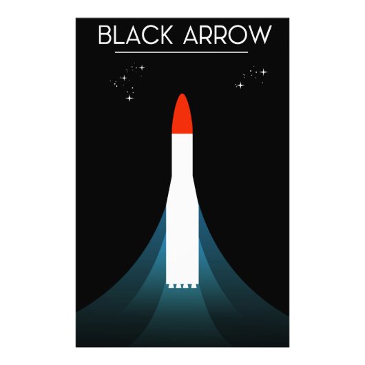 British Black Arrow Rocket Space Art Fotodruck (Vorne)
