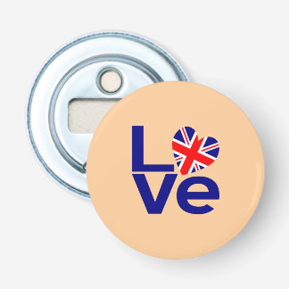 British Blue LIEBE UK Flag Herz Flaschenöffner
