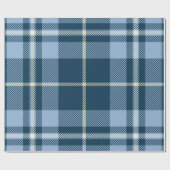 British Blue Tartan Christmas Geschenkpapier (Flach)