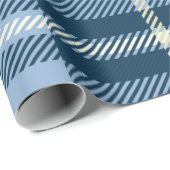 British Blue Tartan Christmas Geschenkpapier (Rolleneckpunkt)
