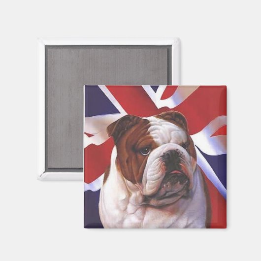 British Bull Dog Magnet (Vorderseite/Rückseite)