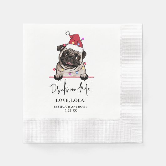 British Bull Dog Personalisiert Drinks Serviette (Vorderseite)