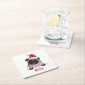 British Bull Dog Personalisiert Hand Zeichnend Rechteckiger Pappuntersetzer (Vor Ort)