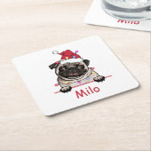 British Bull Dog Personalisiert Hand Zeichnend Rechteckiger Pappuntersetzer (angewinkelt)