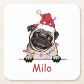 British Bull Dog Personalisiert Hand Zeichnend Rechteckiger Pappuntersetzer (Vorderseite)
