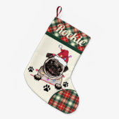 British Bull Dog Personalisiert Weihnachten Kleiner Weihnachtsstrumpf (Vorderansicht (hängend))