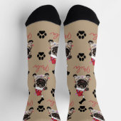 British Bull Dog Personalisiertes Weihnachtsgesche Socken (Oben)