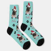 British Bull Dog Personalisiertes Weihnachtsgesche Socken (Rechts)