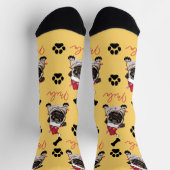 British Bull Dog Personalisiertes Weihnachtsgesche Socken (Oben)