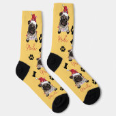 British Bull Dog Personalisiertes Weihnachtsgesche Socken (Rechts)