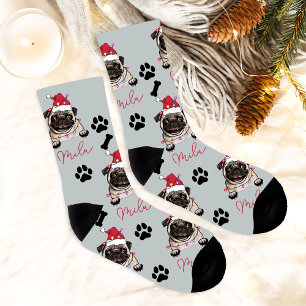 British Bull Dog Personalisiertes Weihnachtsgesche Socken
