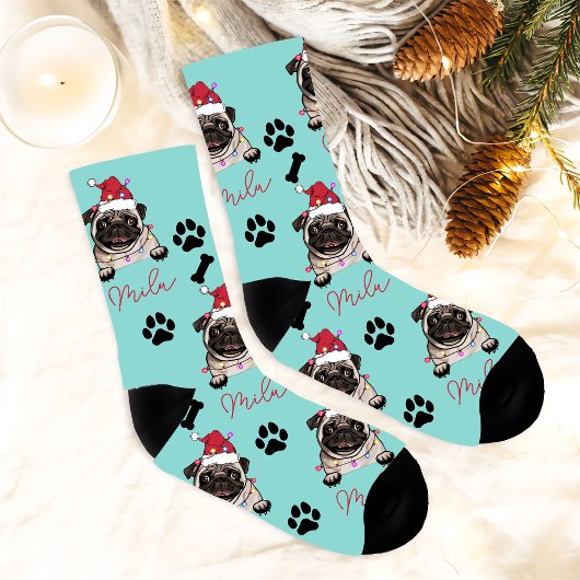 British Bull Dog Personalisiertes Weihnachtsgesche Socken