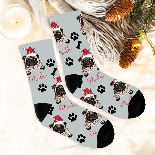British Bull Dog Personalisiertes Weihnachtsgesche Socken