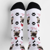 British Bull Dog Personalisiertes Weihnachtsgesche Socken (Oben)