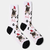 British Bull Dog Personalisiertes Weihnachtsgesche Socken (Rechts)