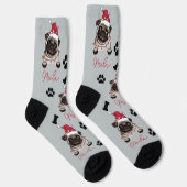 British Bull Dog Personalisiertes Weihnachtsgesche Socken (Rechts)
