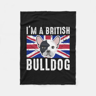 British Bulldog England Union Jack Fleecedecke