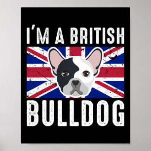 British Bulldog England Union Jack Poster