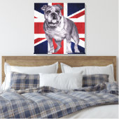 British Bulldog - English Bulldog Leinwand (Insitu (Schlafzimmer))