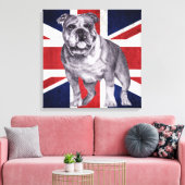 British Bulldog - English Bulldog Leinwand (Insitu (Wohnzimmer))