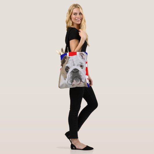 British Bulldog mit Union Jack Tasche (Am Model)