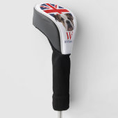 BRITISH BULLDOG Monogram Golf Head Cover Headcover (angewinkelt)