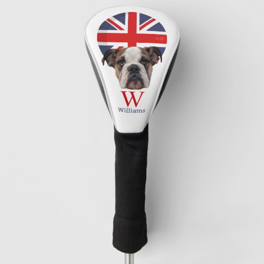 BRITISH BULLDOG Monogram Golf Head Cover Headcover (Vorderseite)