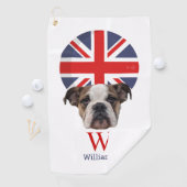 BRITISH BULLDOG Monogramm Golfhandtuch (Insitu)