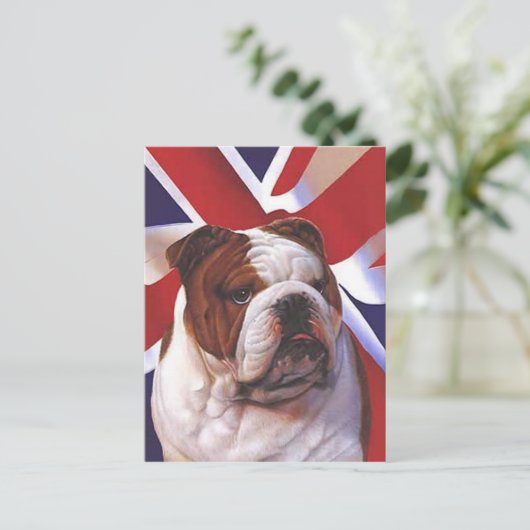 BRITISH BULLDOG POSTKARTE (Stehend Vorderseite)