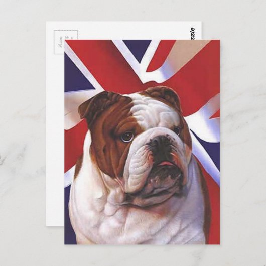 BRITISH BULLDOG POSTKARTE (Vorne/Hinten)