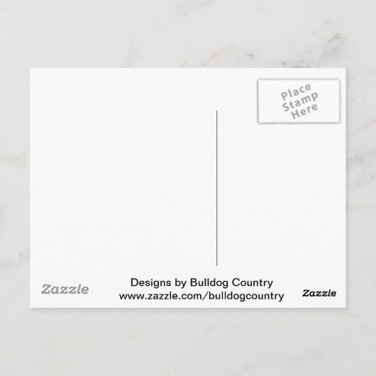 British Bulldog Postkarte (Rückseite)