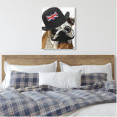 British Bulldog und Bowler Hat Leinwanddruck (Insitu (Schlafzimmer))