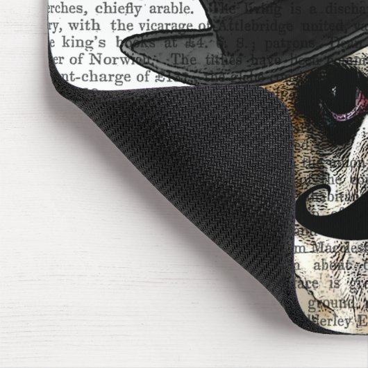 British Bulldog und Bowler Hat Mousepad (Ecke)