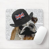British Bulldog und Bowler Hat Mousepad (Mit Mouse)