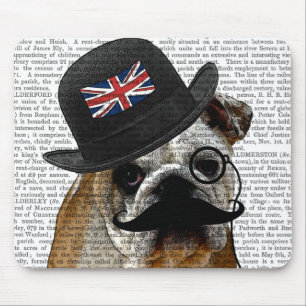 British Bulldog und Bowler Hat Mousepad