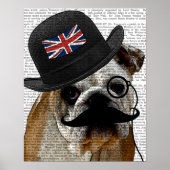 British Bulldog und Bowler Hat Poster (Vorne)
