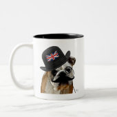 British Bulldog und Bowler Hat Zweifarbige Tasse (Links)