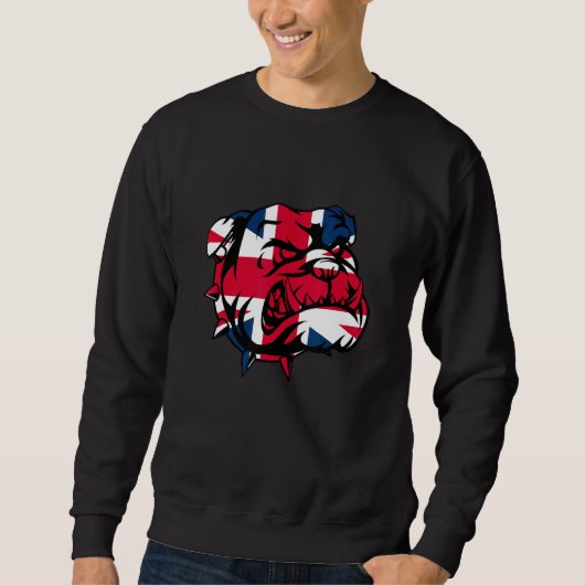 British Bulldog Union Jack Flag Sweatshirt (Vorderseite)
