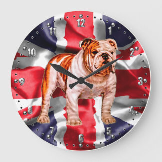 British Bulldog Wall Clock Große Wanduhr