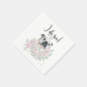 British Bulldog Wedding Cocktail Napkins Serviette (Ecke)