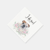 British Bulldog Wedding Cocktail Napkins Serviette (Ecke)