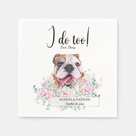 British Bulldog Wedding Cocktail Napkins Serviette