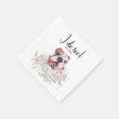 British Bulldog Wedding Cocktail Napkins Serviette (Ecke)
