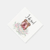 British Bulldog Wedding Cocktail Napkins Serviette (Ecke)