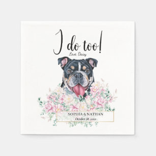 British Bulldog Wedding Cocktail Napkins Serviette