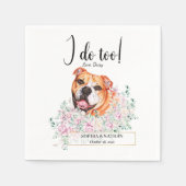 British Bulldog Wedding Cocktail Napkins Serviette (Vorderseite)