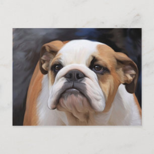 British Bulldog Welpe Postkarte