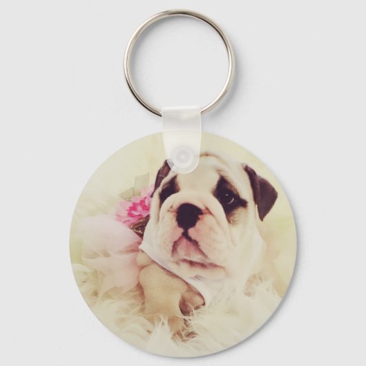 British Bulldog Welppy Keyring Schlüsselanhänger (Vorderseite)