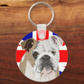 British Bulldog with Union Jack Schlüsselanhänger (Vorderseite)